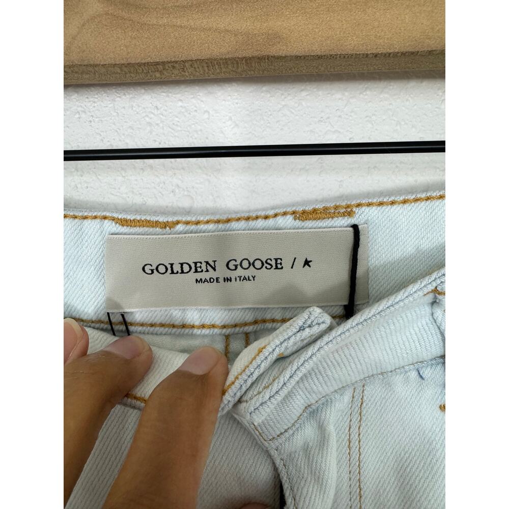 Golden Goose Zoey Bleached Denim Shorts NWT Size 27 - Picture 2 of 6